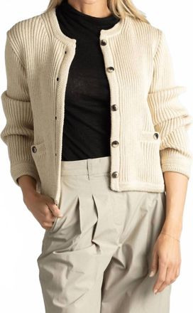 Proenza Schouler Wilson Knit Jacket In Light Wheat
