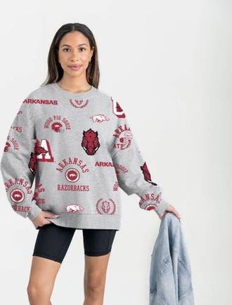 Gameday Couture Womens Gameday Couture Gray Arkansas Razorbacks Always on Repeat Fleece Sweatshirt at Nordstrom, Size Xx-Large