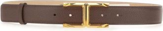 Elisabetta Franchi Belts, female, Brown, Size: 40 CM Leather Belt