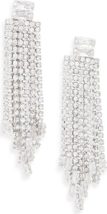 Tasha Crystal Fringe Drop Earrings in Silver/crystal at Nordstrom Rack