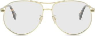Fendi Sunglasses, female, Yellow, Size: 59 MM Fendigraphy Aviator Frame