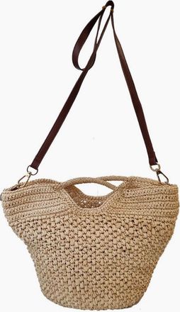 Nooki Design Womens Rada Natural Raffia Crossbody Bag - Cream - Size: ONE