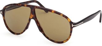 Tom Ford Vladimir Zonnebril - unisex - Zonnebrillen - Bruin - 65 MM - Accessoires