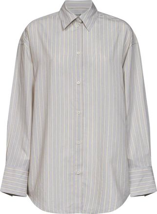 Toteme Oversized Gestreept Shirt - Dames - Overhemden - Wit - S - Overhemden