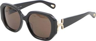Chlo&eacute; Black Square Sunglasses