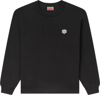 Kenzo Felpa Happy Tiger girocollo - Nero