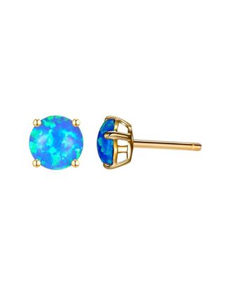 Liv Oliver 18K Plated 2.85 Ct. Tw. Opal Studs