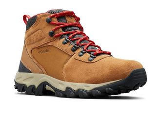 Columbia Newton Ridge Plus II Suede Waterproof Mens Climbing Shoes Elk/Mountain Red : 10.5 D - Medium, Leather/Suede