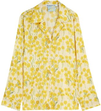 Bernadette Bernadette Louis Floral-print Stretch-silk Pyjama Shirt - Multi Print - 38 (UK10 / S)