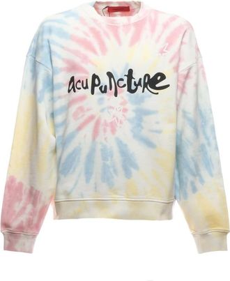 Acupuncture Sweatshirt met een extra grote pasvorm - Heren - Sweatshirts - Blauw - L - Katoen - Hoodies & sweatvesten