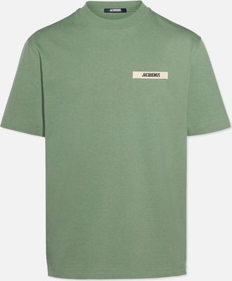 Jacquemus Mens Mens Light Green Jacquemus Le T-Shirt Gros Grain T-Shirt - Size: 40