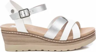 Xti Womens Wedge Strappy Sandals In White