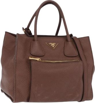 Prada Pre-owned Vintage Tote Bag - Dames - Vintage Shopper - Bruin - ONE Size - Leer - Vintage