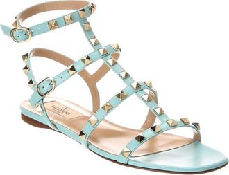 Valentino Dnu Pack Valentino Rockstud Caged Leather Ankle Strap Sandal