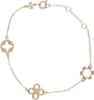 Tory Burch Gold Clover Chain Bracelet
