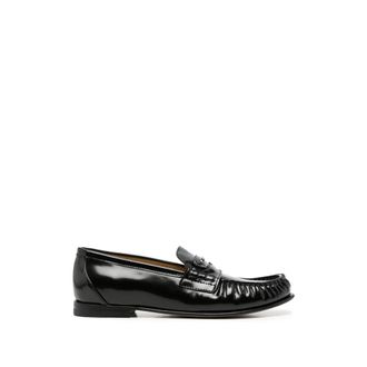 Fendi Scrunch Logo-plaque Gathered Loafers
