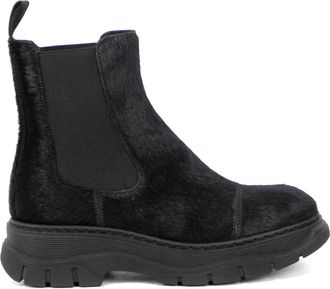 Marco Ferretti Black Pony Beat Chelsea Boots - Dames - Chelseaboots - Zwart - 37 EU - Leer - Schoenen