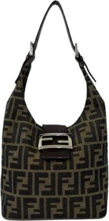 Fendi Pre-owned Shoulder Bags, female, Brown, Size: ONE SIZE Pre-owned Vintage Shoulder Bag