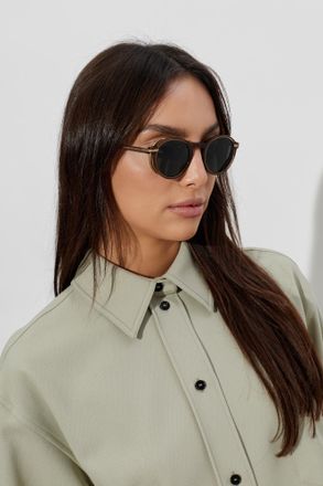 Linda Farrow Orion Sunglasses, Unisex, Gold