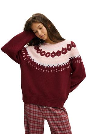 Cotton On Womens Chunky Knitted Jumper in Cozy Girl Fairisle Burnt at Nordstrom, Size X-Large