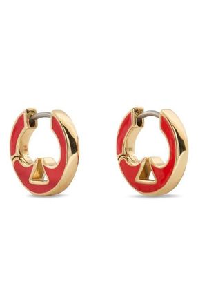 Kate Spade New York everyday spade cutout huggie hoop earrings in Hot Cinnamon at Nordstrom