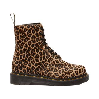 Dr. Martens Schoenen, Dames, Bruin, 37 EU, Leer, Klassieke laarzen met luipaardprint