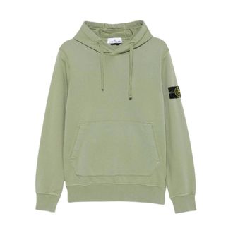 Stone Island Hoodies, male, Green, Size: L Pullover Hoodie