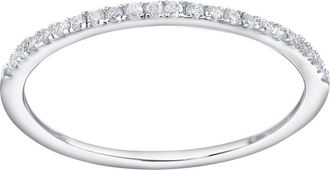 LuvMyJewelry Eternelle 14K Diamond Band - 0.10 ct in 14K White Gold at Nordstrom, Size 7.5