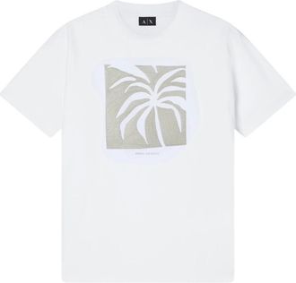 A|X Armani Exchange Relaxed-Fit T-Shirt - Dames - T-shirts - Wit - M - Katoen - Tops