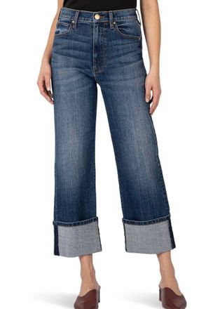 Kut from the Kloth Sienna High-Rise Wide Roll-Up Jeans In Unspeakable