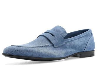 Bruno Magli Lastra Unlined Mens Slip on Shoes Light Blue Suede : EU 44.5 (US Mens 11.5) D - Medium, Leather/Suede