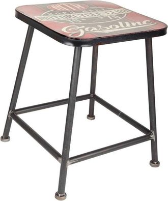 Wanderlust Deco Taburete de metal 38x38x45 rojo