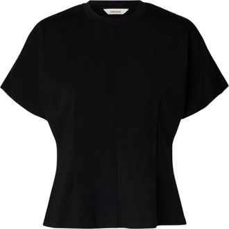 Selected T-Hemden - Dames - Tops - Zwart - Maat: S