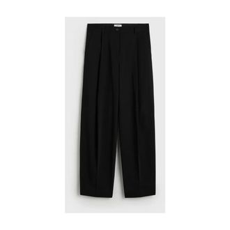 Toteme Wide Trousers, female, Black, Size: XS Pantalon H26