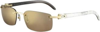 Cartier Ct0046S 004 Sunglasses - unisex - Cartier - Sunglasses - Brown - 56 MM - Accessories