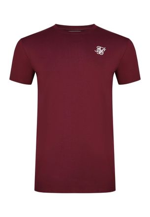 Siksilk T-Shirt SIKSILK Siksilk T-Shirt Essentials, Herren, Gr. XL, bordeaux, Obermaterial: 95% Baumwolle CO. 5% Elasthan EL., Shirts T-Shirt