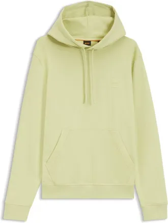 BOSS Logo-patch hoodie in cotton terry
