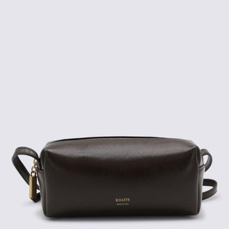 Khaite Dark Brown Leather Crossbody Bag