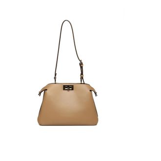 Fendi Peekaboo Soft Small - female - Fendi - Shoulder Bags - Brown - ONE SIZE - Bags