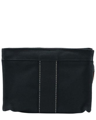 Herm&egrave;s Black Canvas Doaville Pouch (Authentic Pre-Loved)
