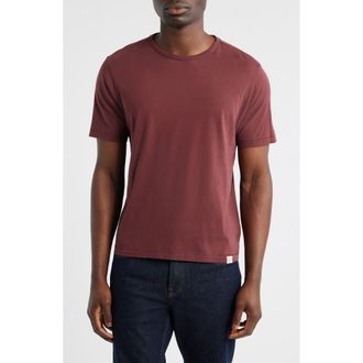 Merz b. Schwanen PIMATEE01 Organic Cotton Tee in Burgundy at Nordstrom, Size Xx-Large