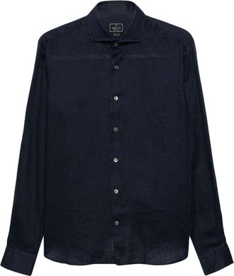 Orian long-sleeve linen shirt - men - Linen/Flax - 39 - Blue