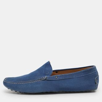 Tod's Tods Blue Suede Gommino Loafers