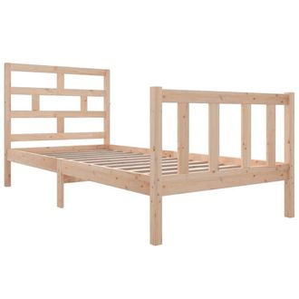 Berkfield Home Beautiful Bed Frame Solid Wood Pine 90x200 cm in Light Oak