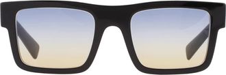 Prada Blue Shaded Yellow Rectangular Mens Sunglasses PR 19WS 1AB06Z 52