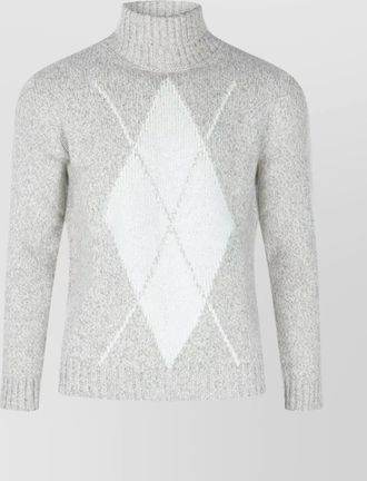 Eleventy argyle pattern crewneck sweater