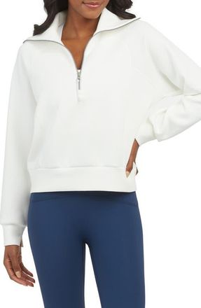 Spanx AirEssentials Half Zip Sweatshirt in Powder at Nordstrom, Size X-Large