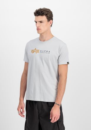 Alpha Industries T-Shirt ALPHA INDUSTRIES Alpha Label T-Shirt, Herren, Gr. XXL, grau (pastel grau), Obermaterial: 100% Baumwolle, Shirts T-Shirt