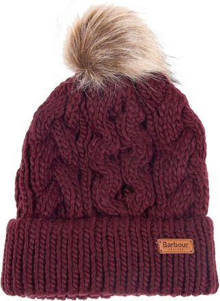 Barbour PENSHAW Womens Pom-Pom Beanie Bordeaux