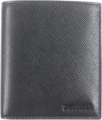 Prada Tweedehands leren portemonnees - Heren - Vintage Accessoires - Zwart - ONE Size - Leer - Vintage
